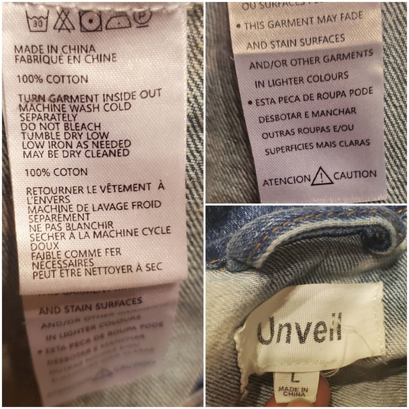 Unveil Bleach Washed Jean Jacket - Picture 9 of 16